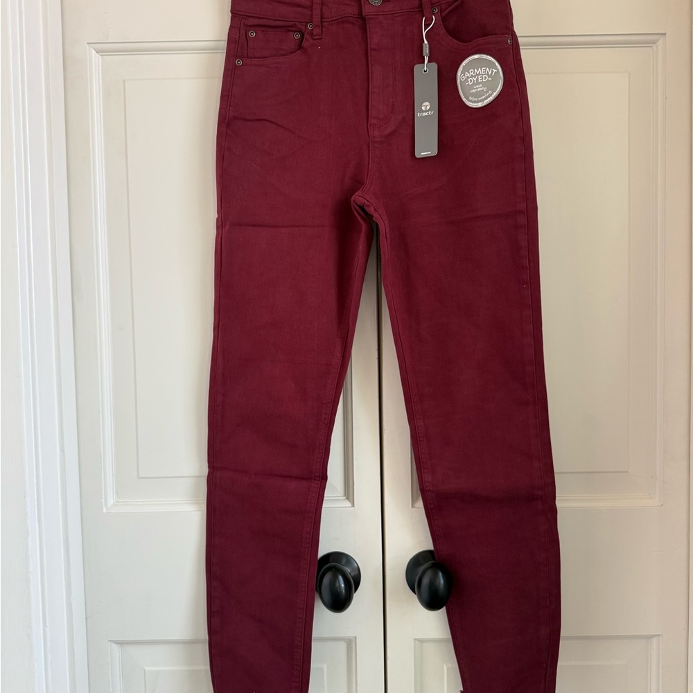 Tractr Maroon Skinny Jeans